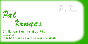pal krnacs business card