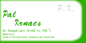 pal krnacs business card